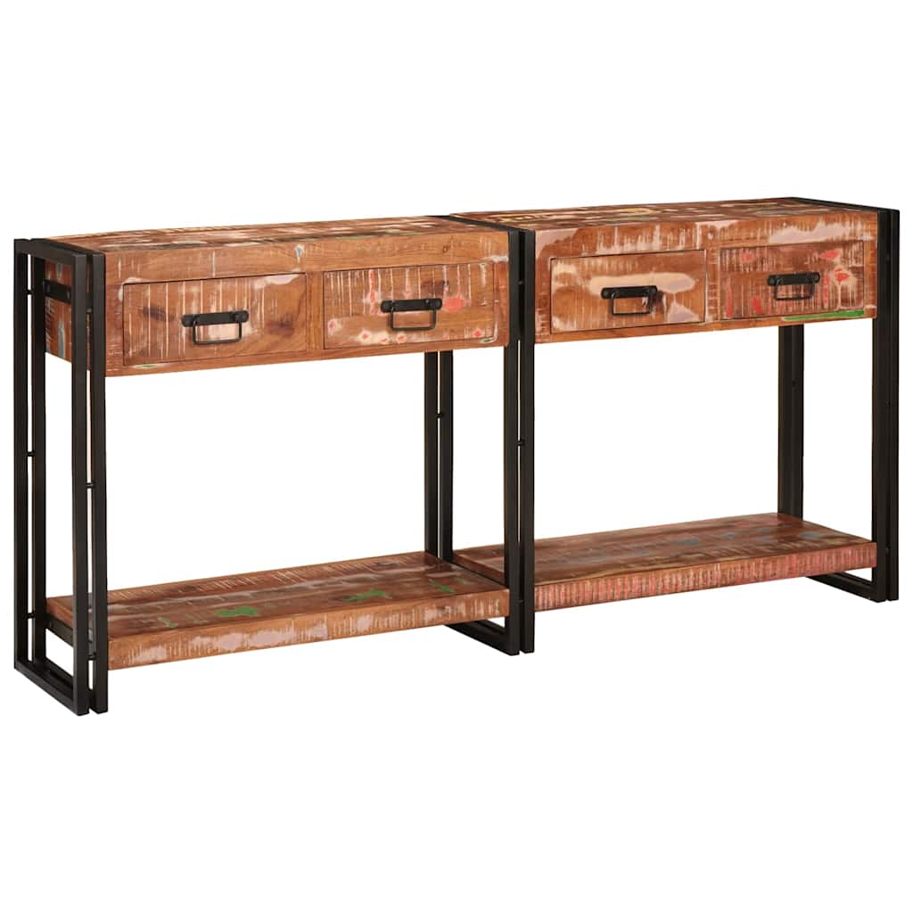 Konzolni stolovi s ladicama 2 pcs Šareni 161 x 33 x 75 cm