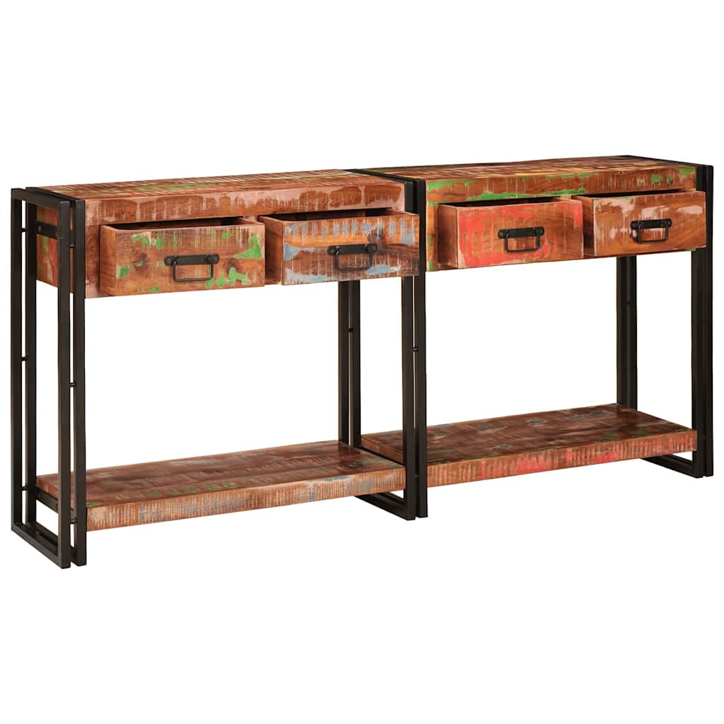 Konzolni stolovi s ladicama 2 pcs Šareni 161 x 33 x 75 cm