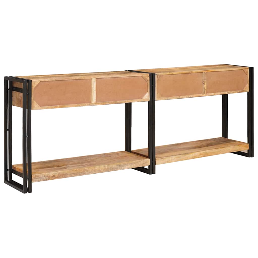 Konzolni stolovi 2 pcs Smeđa 200 x 33 x 75 cm Čvrsto drvo manga