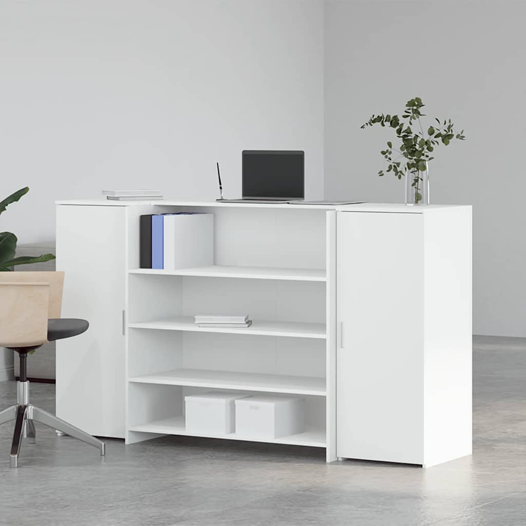 Recepcijski stol Bijeli 180x50x103,5 cm Inženirsko drvo