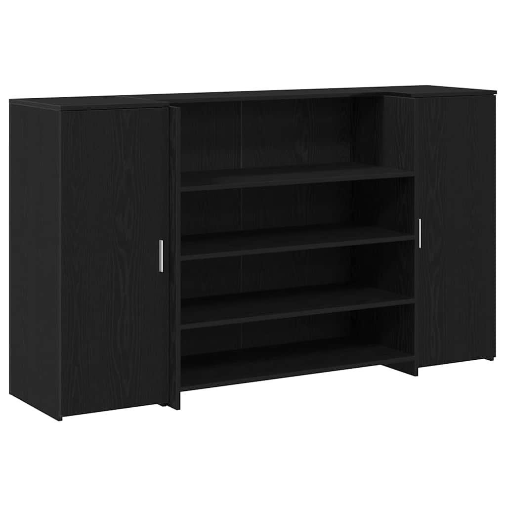 Recepcijski stol Crni hrast 180x50x103,5 cm Inženirsko drvo