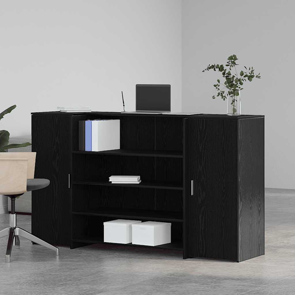 Recepcijski stol Crni hrast 180x50x103,5 cm Inženirsko drvo