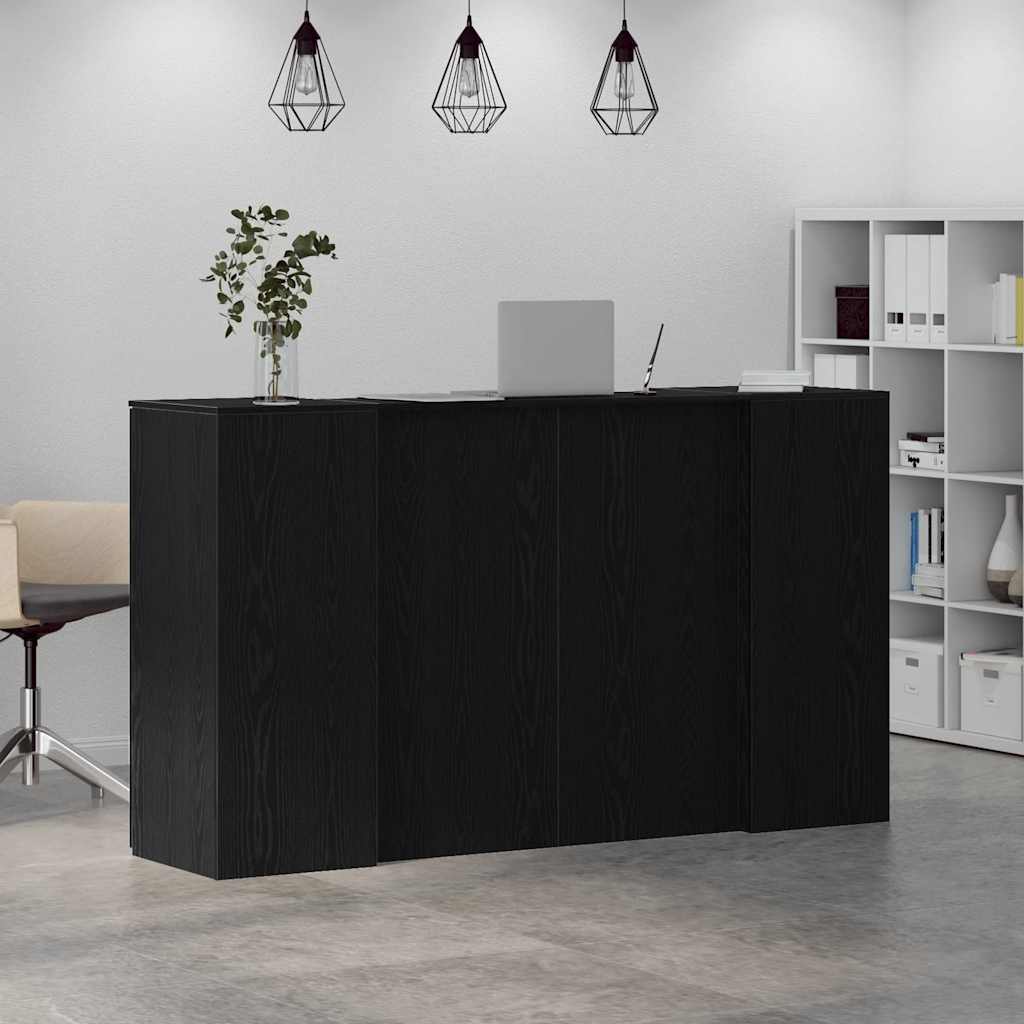 Recepcijski stol Crni hrast 180x50x103,5 cm Inženirsko drvo