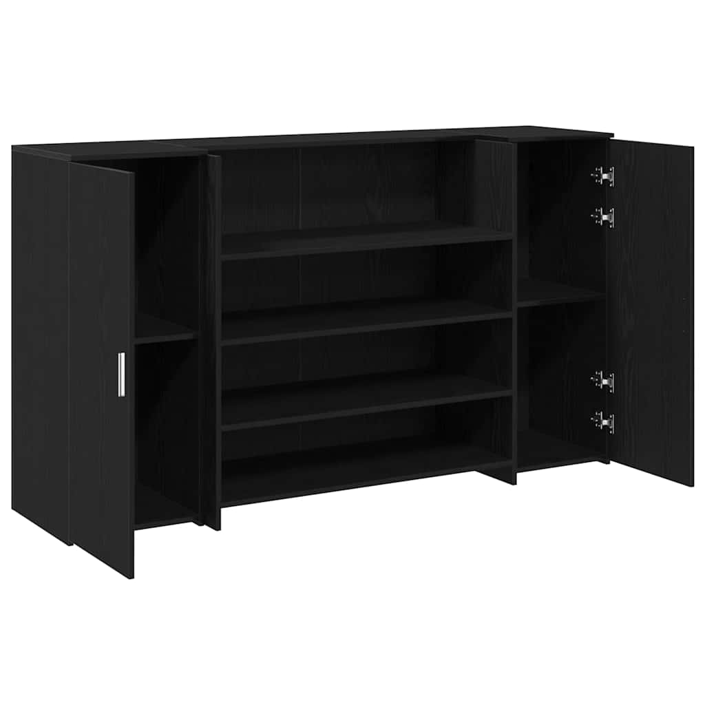 Recepcijski stol Crni hrast 180x50x103,5 cm Inženirsko drvo