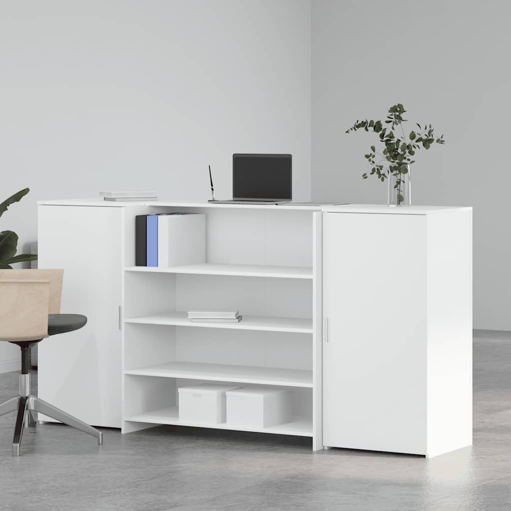 Recepcijski stol Bijeli 200x50x103,5 cm Inženirsko drvo