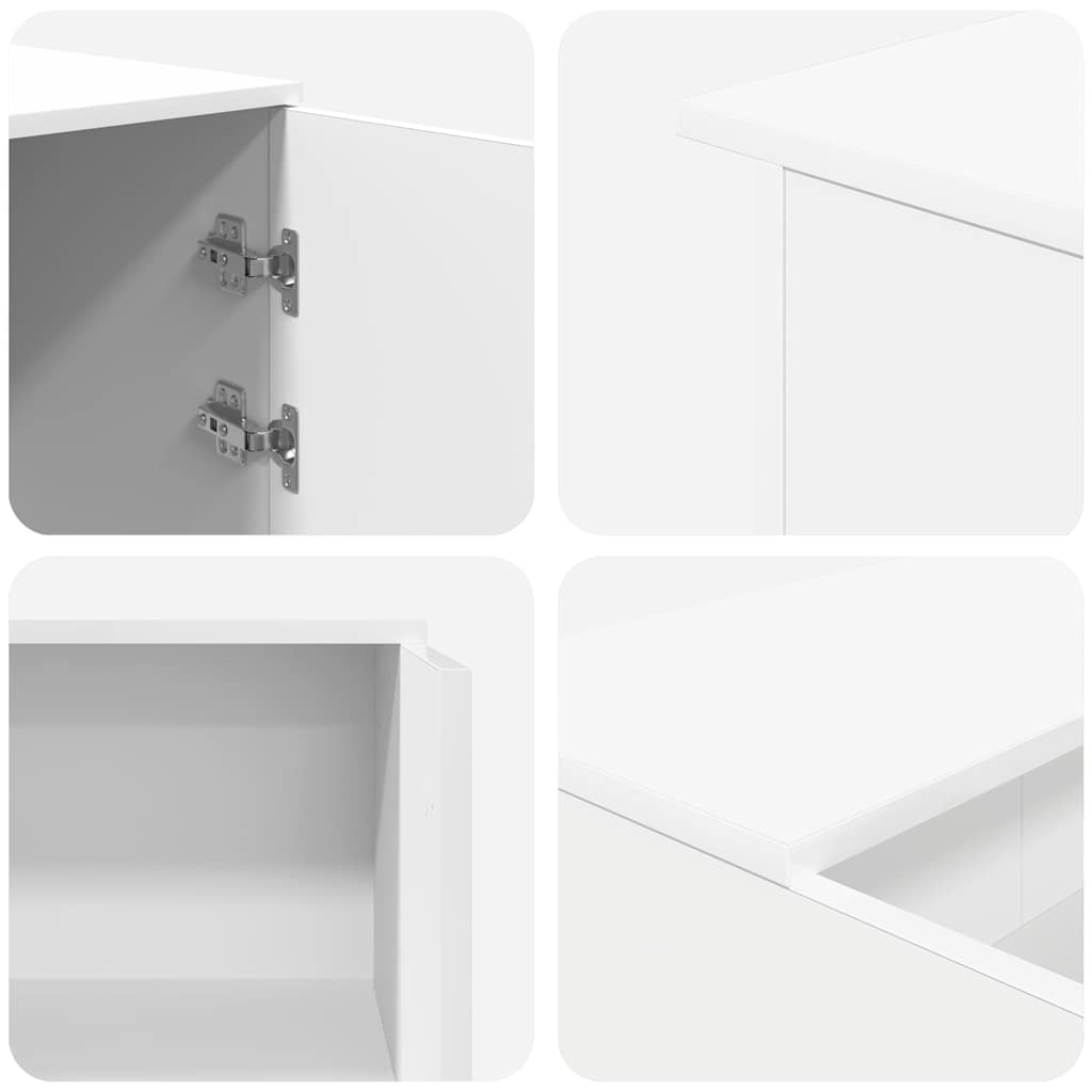 Recepcijski stol Bijeli 200x50x103,5 cm Inženirsko drvo