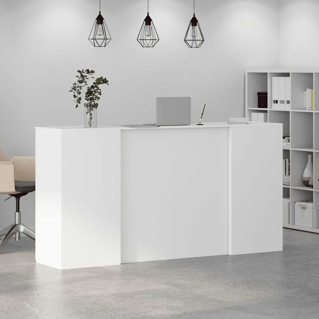 Recepcijski stol Bijeli 200x50x103,5 cm Inženirsko drvo