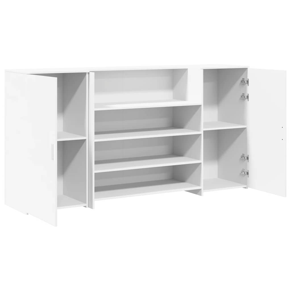 Recepcijski stol Bijeli 200x50x103,5 cm Inženirsko drvo