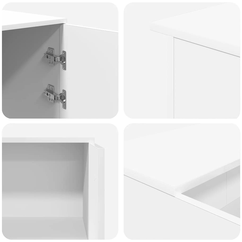 Recepcijski stol bijeli 135x50x103,5 cm izrađeno drvo