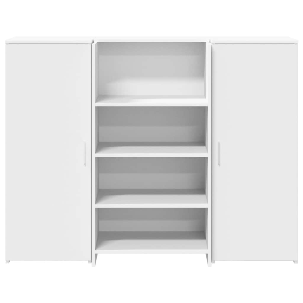 Recepcijski stol bijeli 135x50x103,5 cm izrađeno drvo