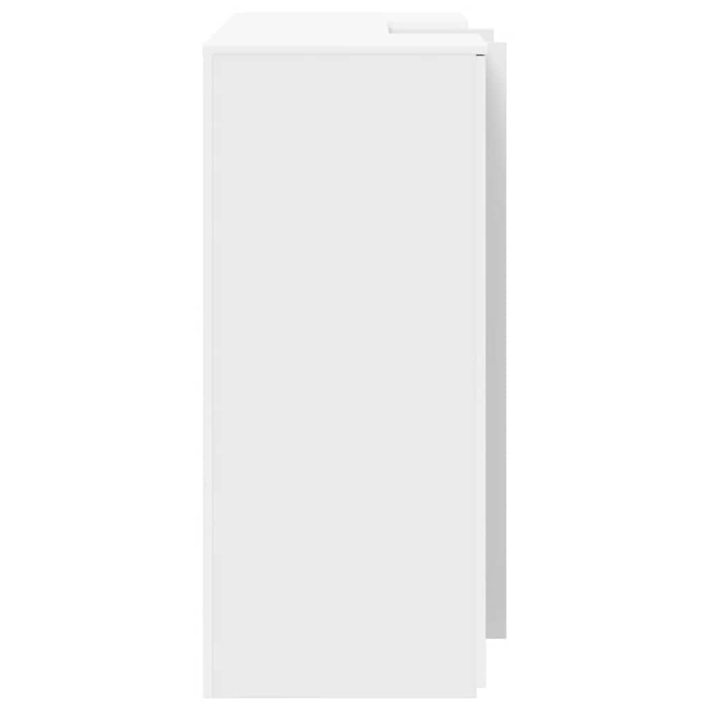 Recepcijski stol bijeli 135x50x103,5 cm izrađeno drvo