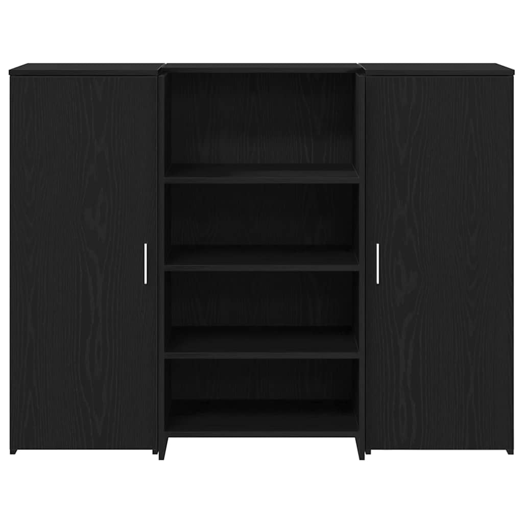 Recepcijski stol crni hrast 135x50x103,5 cm konstruiranog drva