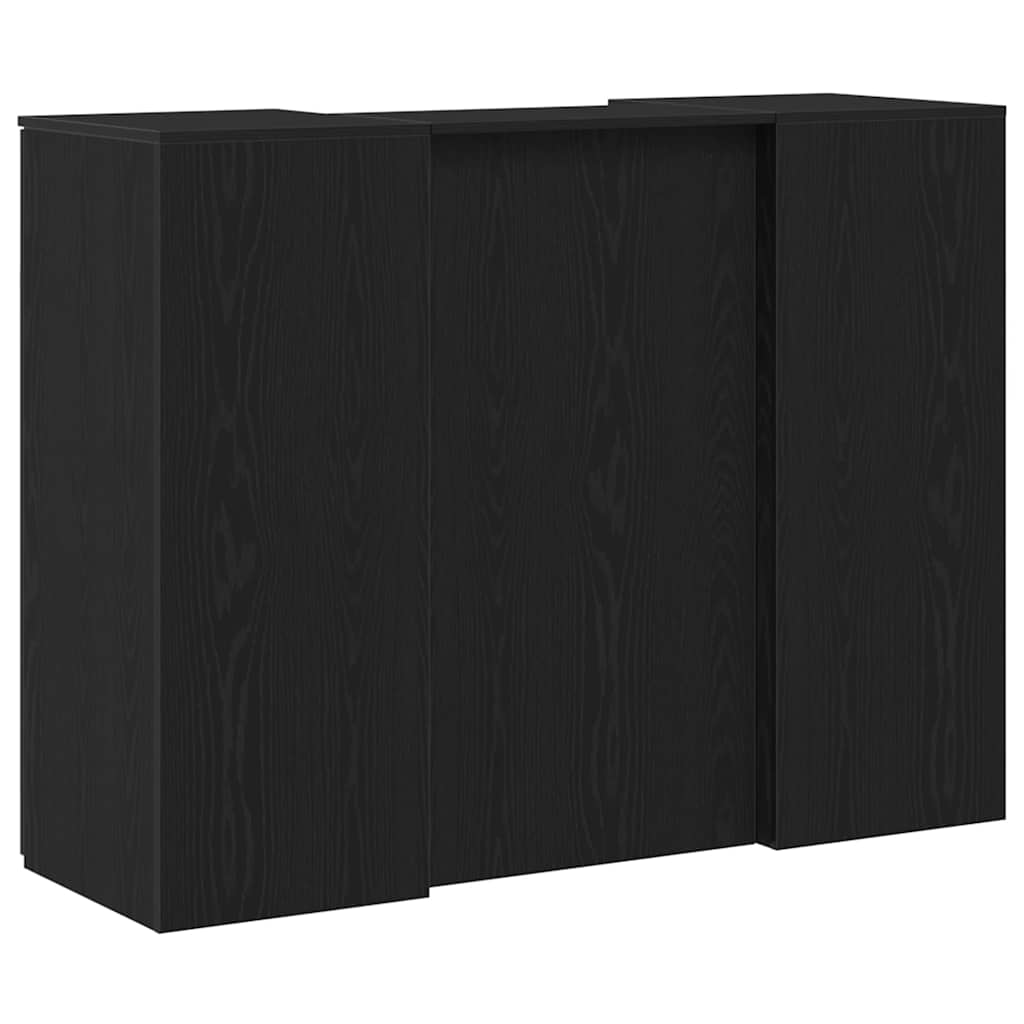 Recepcijski stol crni hrast 135x50x103,5 cm konstruiranog drva
