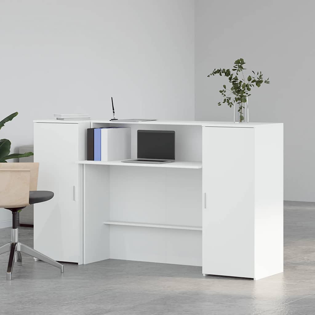 Recepcijski stol Bijeli 180x50x103,5 cm Inženirsko drvo