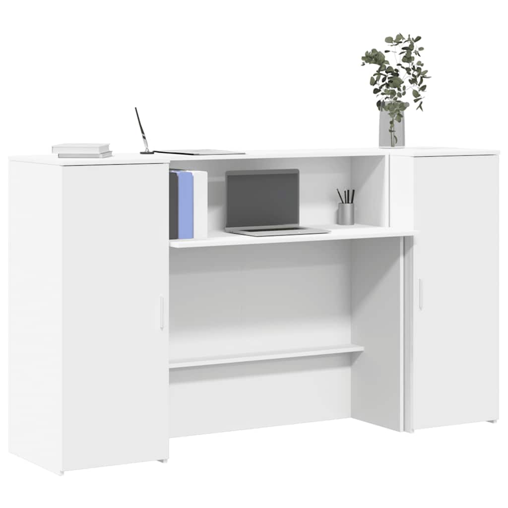 Recepcijski stol Bijeli 180x50x103,5 cm Inženirsko drvo