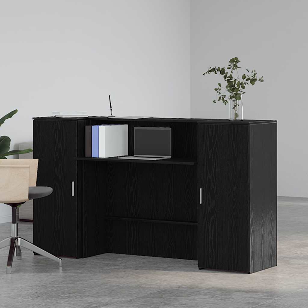 Recepcijski stol Crni hrast 180x50x103,5 cm Inženirsko drvo