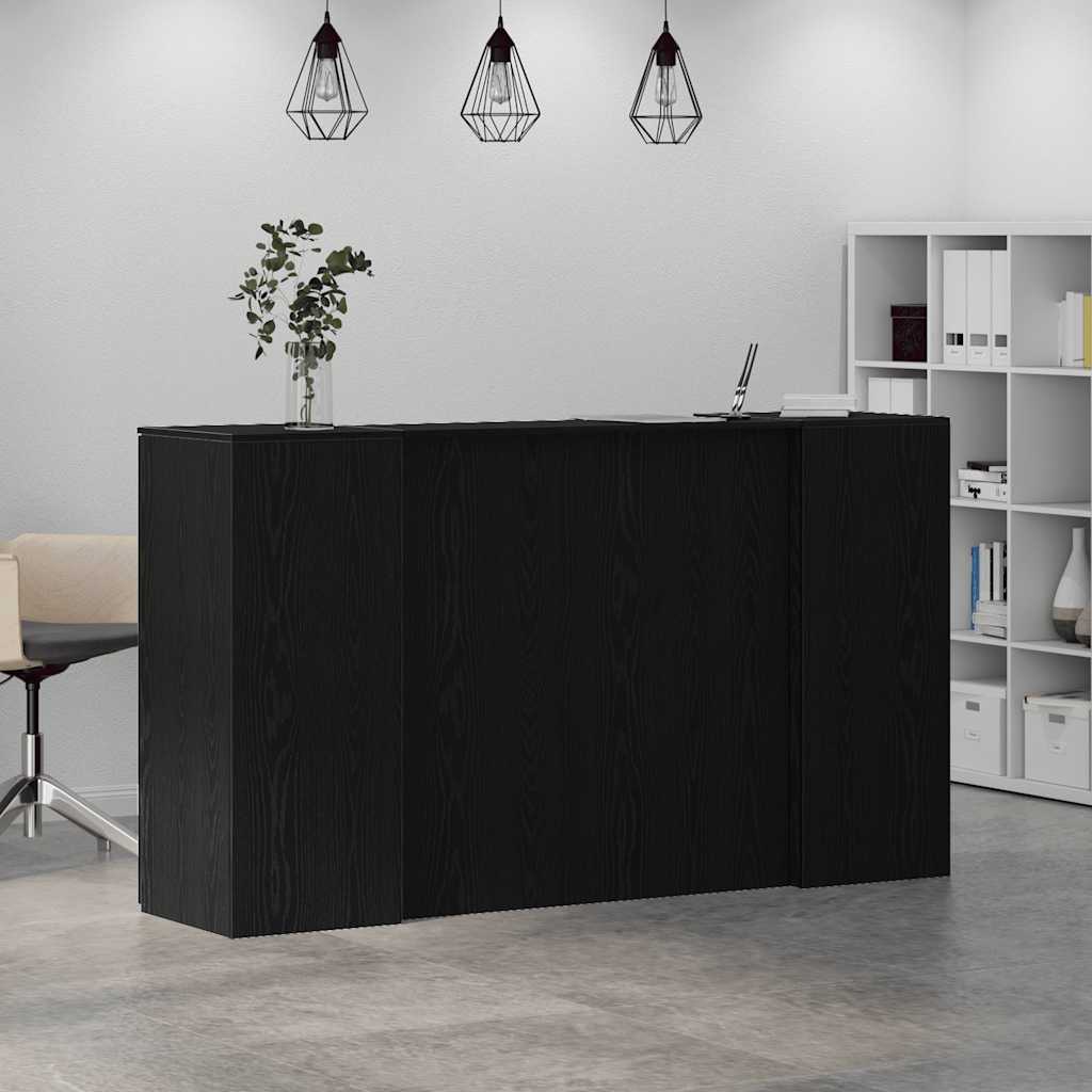 Recepcijski stol Crni hrast 180x50x103,5 cm Inženirsko drvo