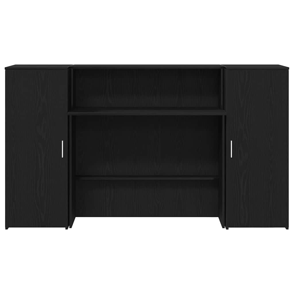 Recepcijski stol Crni hrast 180x50x103,5 cm Inženirsko drvo