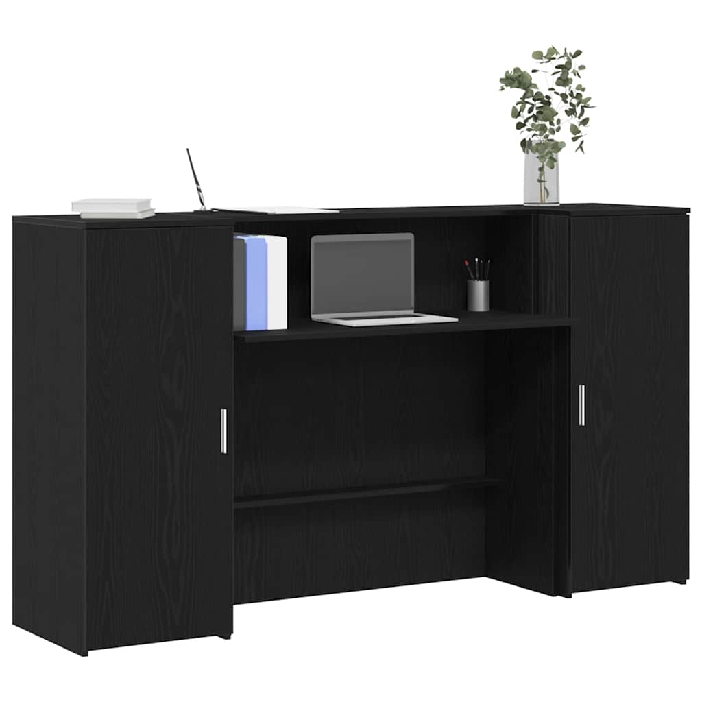Recepcijski stol Crni hrast 180x50x103,5 cm Inženirsko drvo
