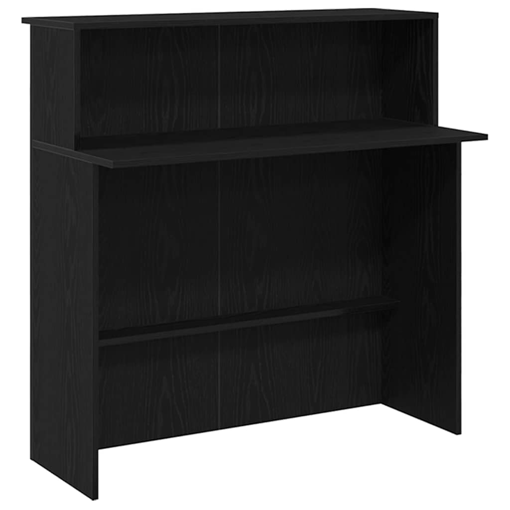 Recepcijski stol crni hrast 200x50x103,5 cm konstruiranog drva