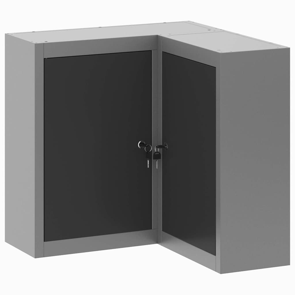Ormar za alate s policom s pohranom Crna i Siva 55 x 55 x 55 cm
