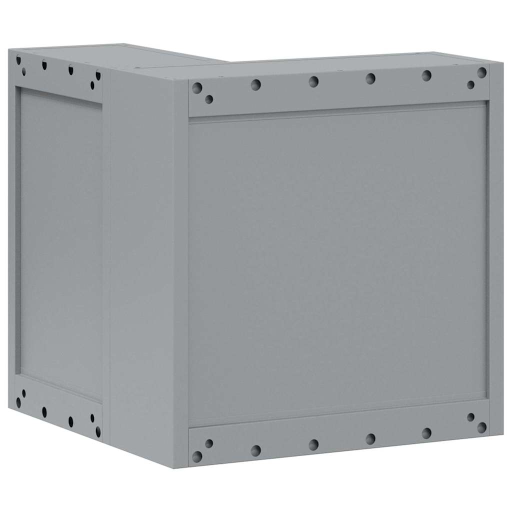 Ormar za alate s policom s pohranom Crna i Siva 55 x 55 x 55 cm