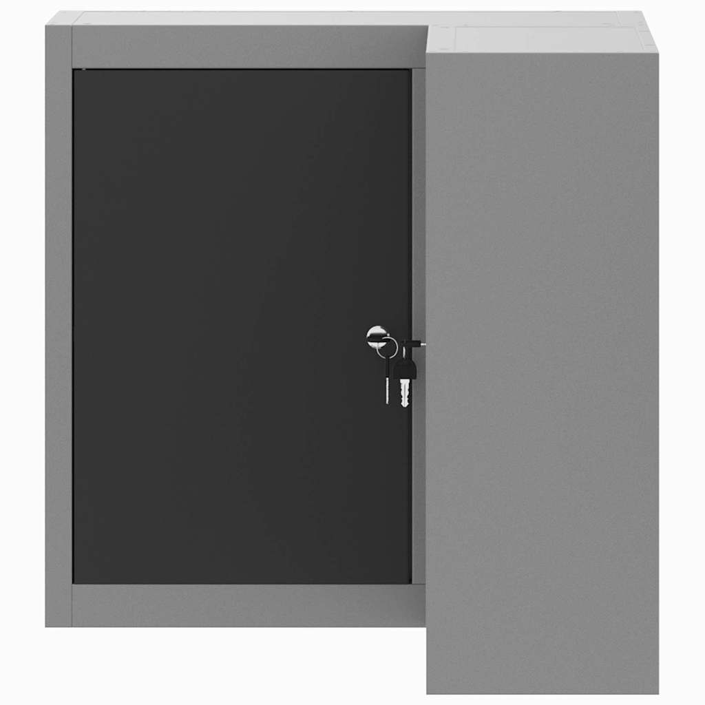 Ormar za alate s policom s pohranom Crna i Siva 55 x 55 x 55 cm