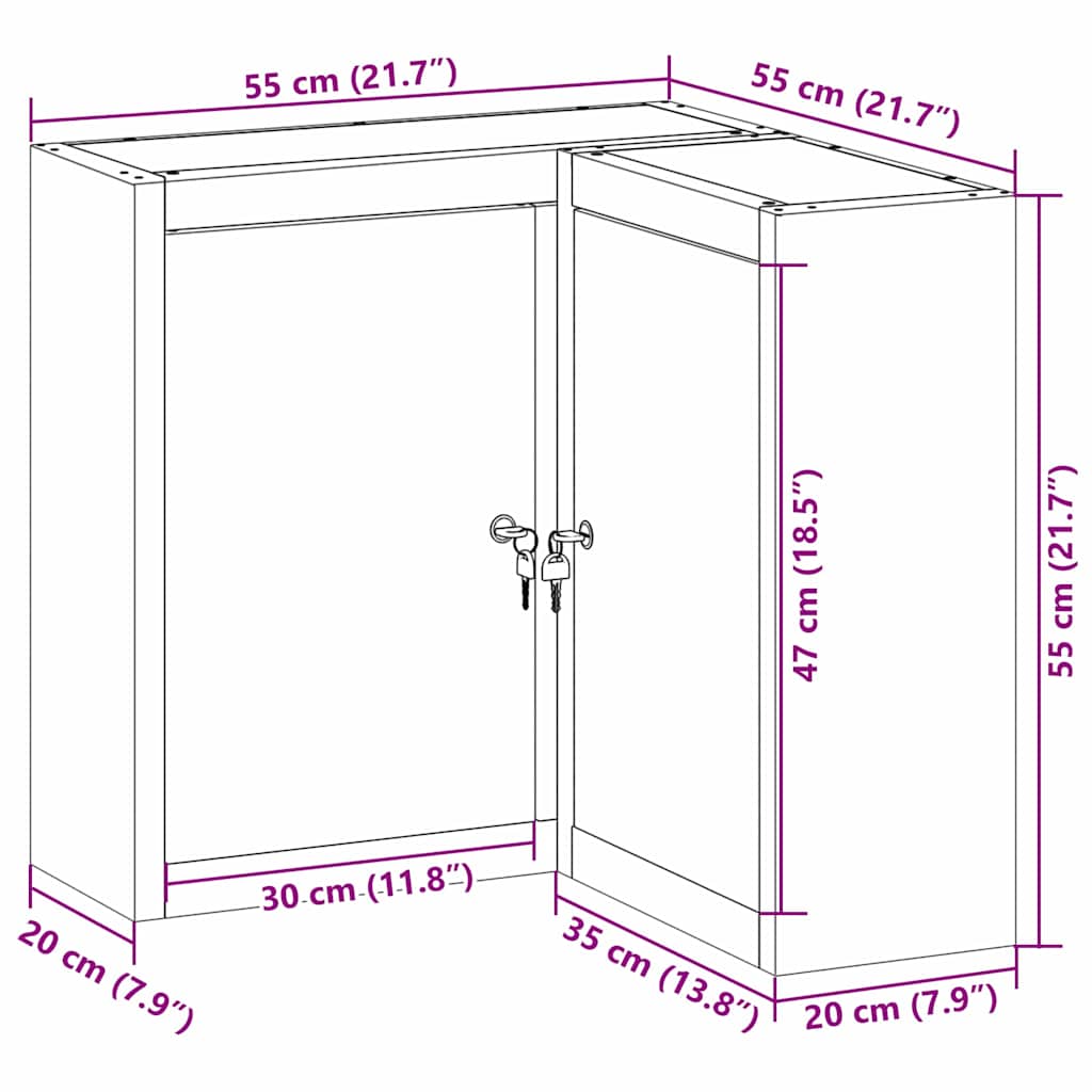 Ormar za alate s policom s pohranom Crna i Siva 55 x 55 x 55 cm