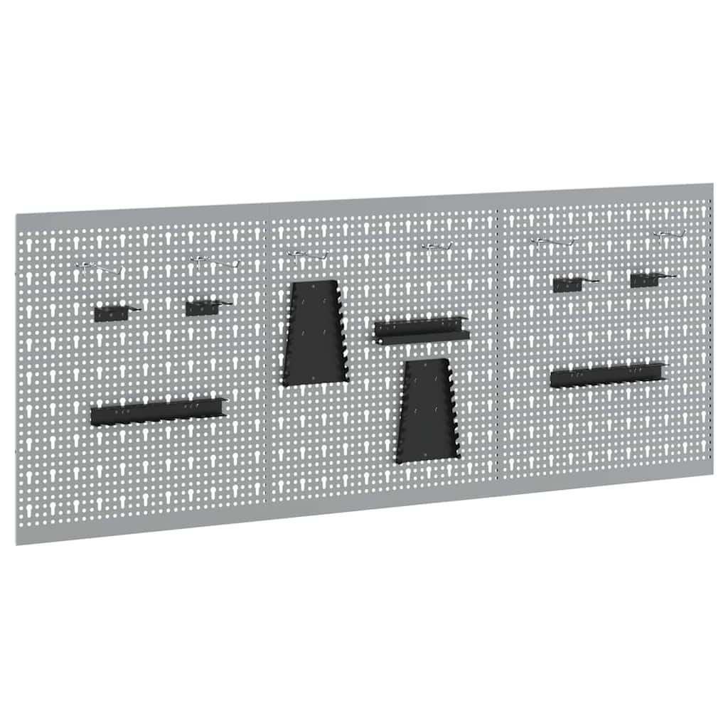 Panel za alate 3 pcs Siva 150 x 1 x 60 cm