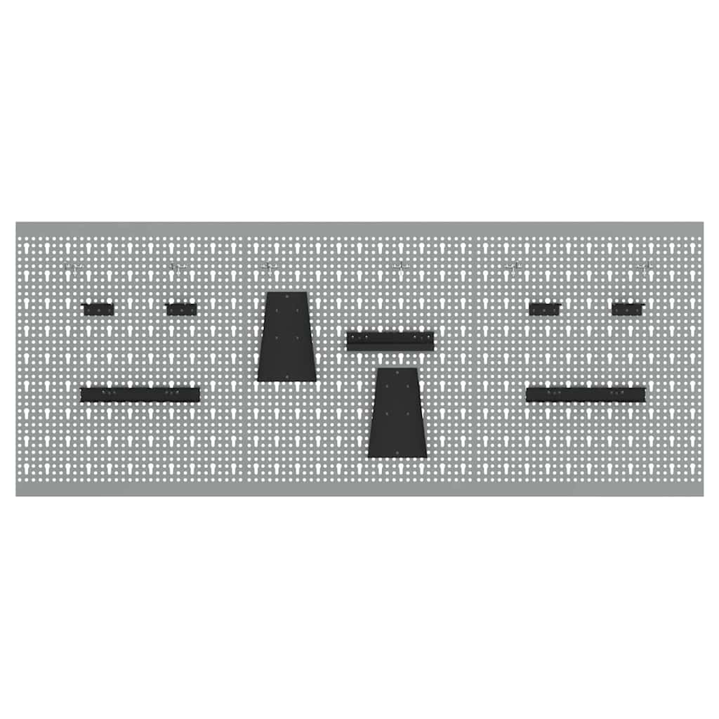 Panel za alate 3 pcs Siva 150 x 1 x 60 cm