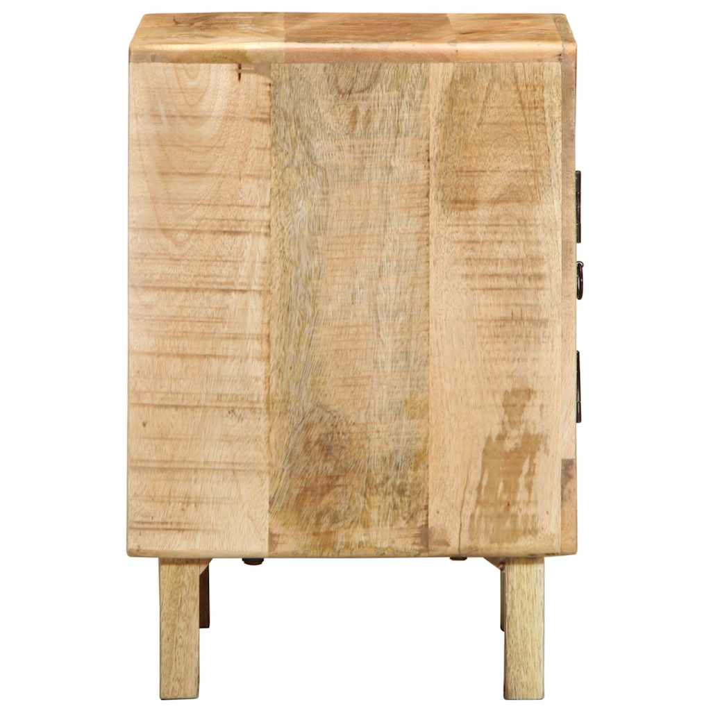 Noćni ormarić 2 kom 40x32x46 cm puno drvo grubo mango