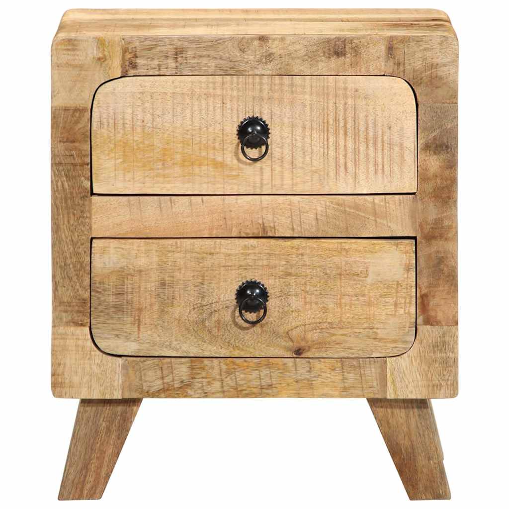 Noćni ormarić 2 kom 40x32x46 cm puno drvo grubo mango