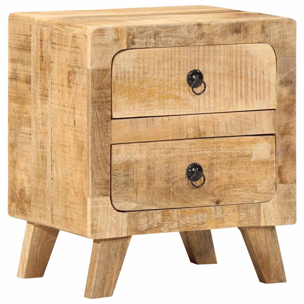 Noćni ormarić 2 kom 40x32x46 cm puno drvo grubo mango