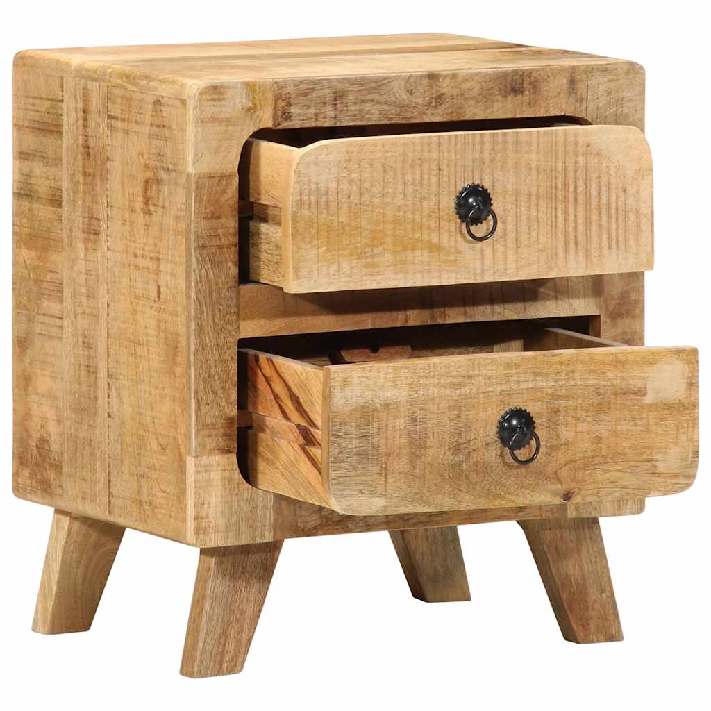 Noćni ormarić 2 kom 40x32x46 cm puno drvo grubo mango