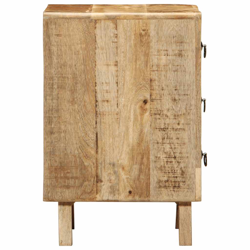 Noćni ormarić 2 kom 37x32x50 cm puno drvo grubo mango