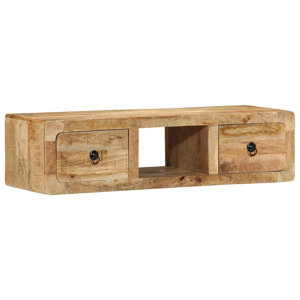 Zidni TV ormarić 100x32x25 cm puno drvo grubo mango