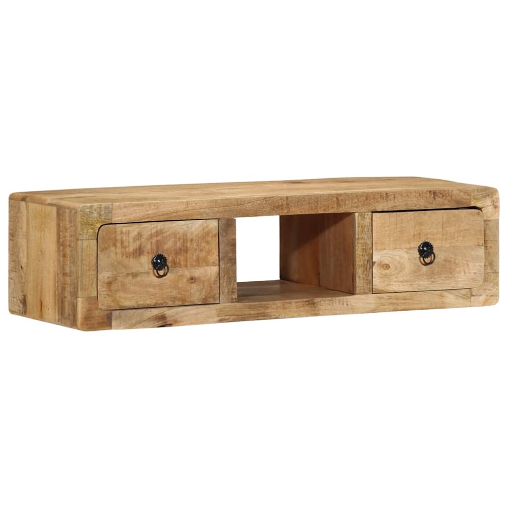 Zidni TV ormarić 100x32x25 cm puno drvo grubo mango