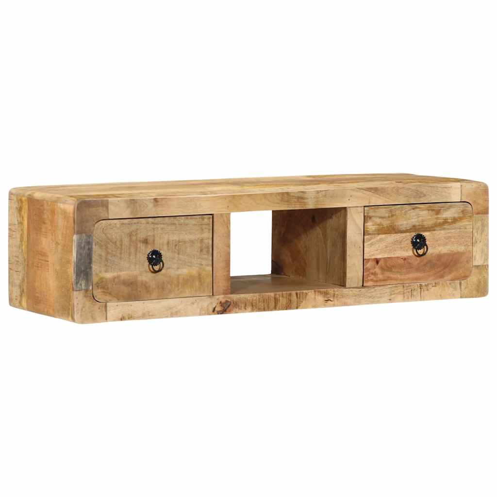 Zidni TV ormarić 100x32x25 cm puno drvo grubo mango