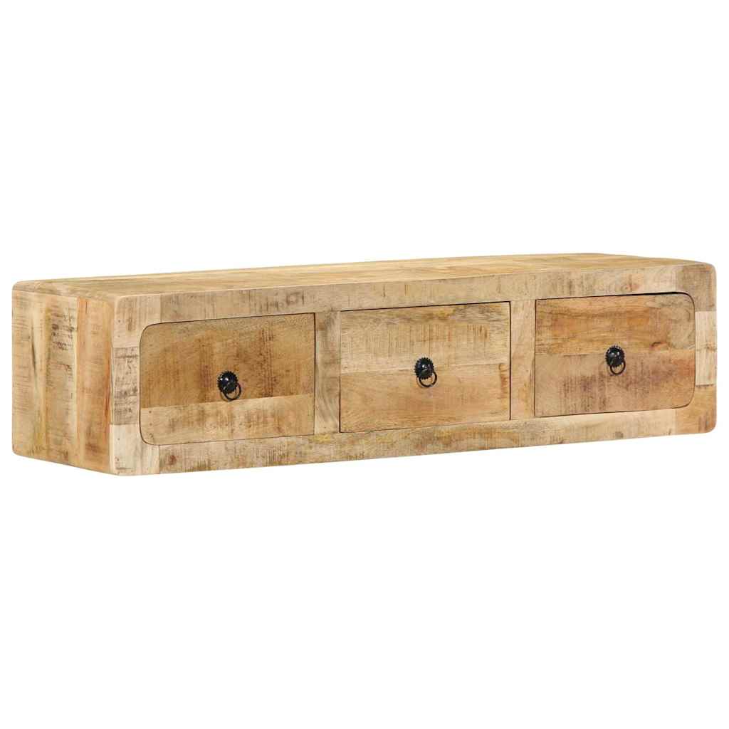 Zidni TV ormarić 100x32x25 cm puno drvo grubo mango