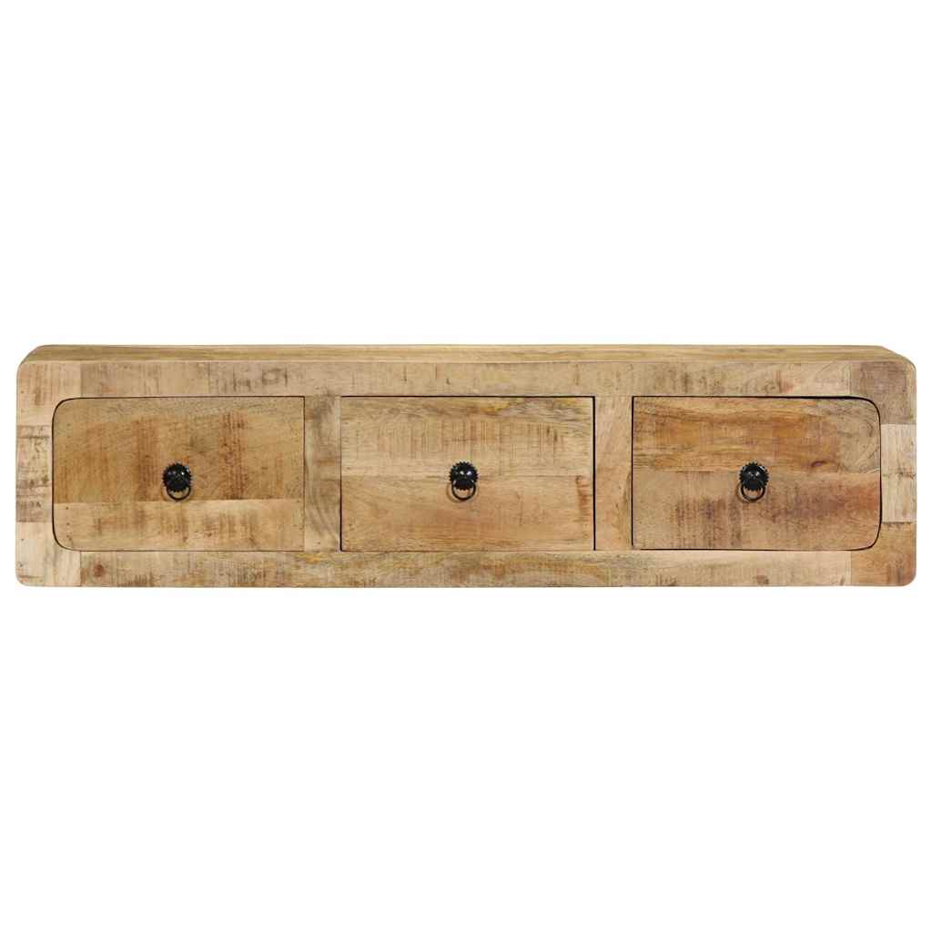 Zidni TV ormarić 100x32x25 cm puno drvo grubo mango