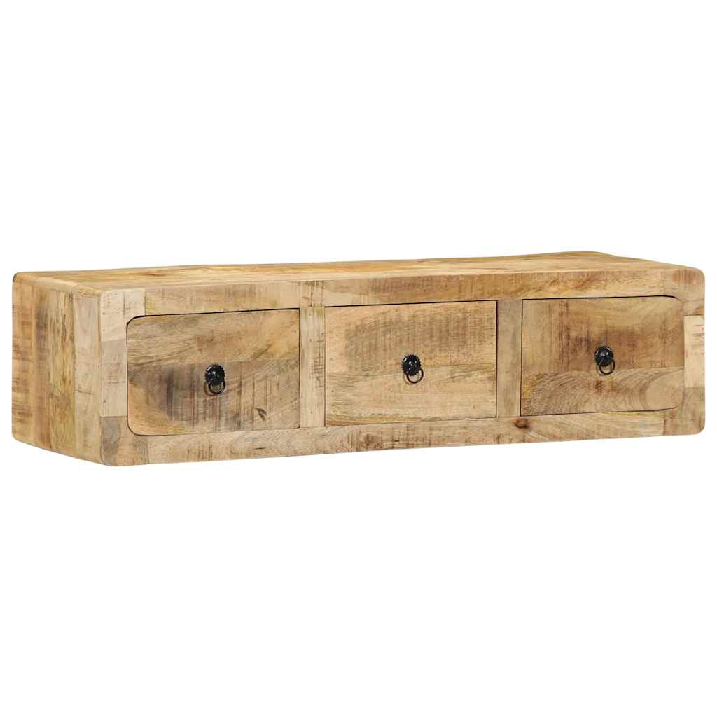 Zidni TV ormarić 100x32x25 cm puno drvo grubo mango