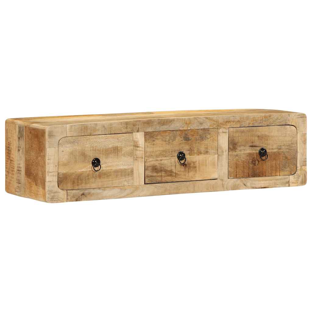 Zidni TV ormarić 100x32x25 cm puno drvo grubo mango