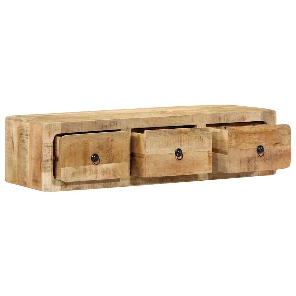 Zidni TV ormarić 100x32x25 cm puno drvo grubo mango