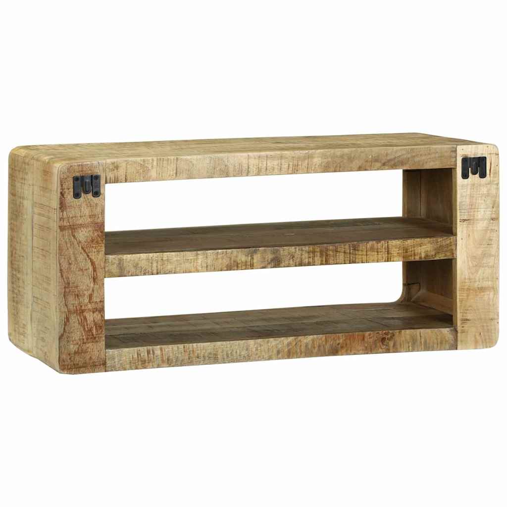 TV ormar s policom Smeđa 80 x 32 x 36 cm Čvrsto drvo manga