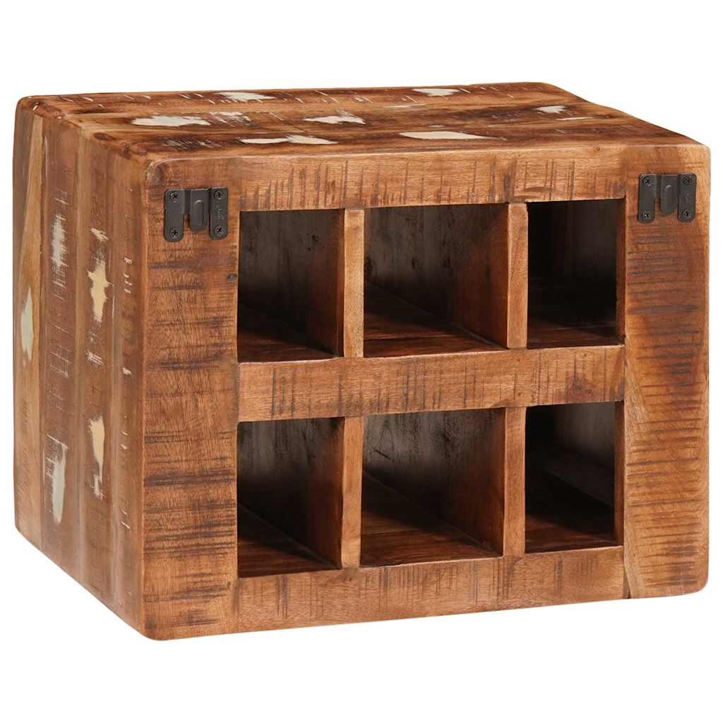 Stalak za vino Smeđa 44 x 30 x 35 cm Čvrsto drvo iz reciklaže