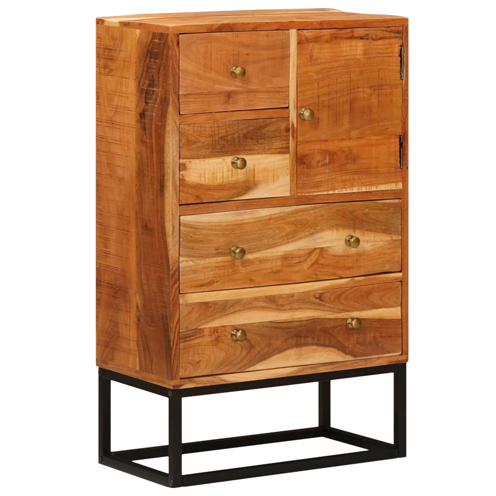 Komoda s ladicama Prirodna 55 x 30 x 90 cm Čvrsto drvo akacije