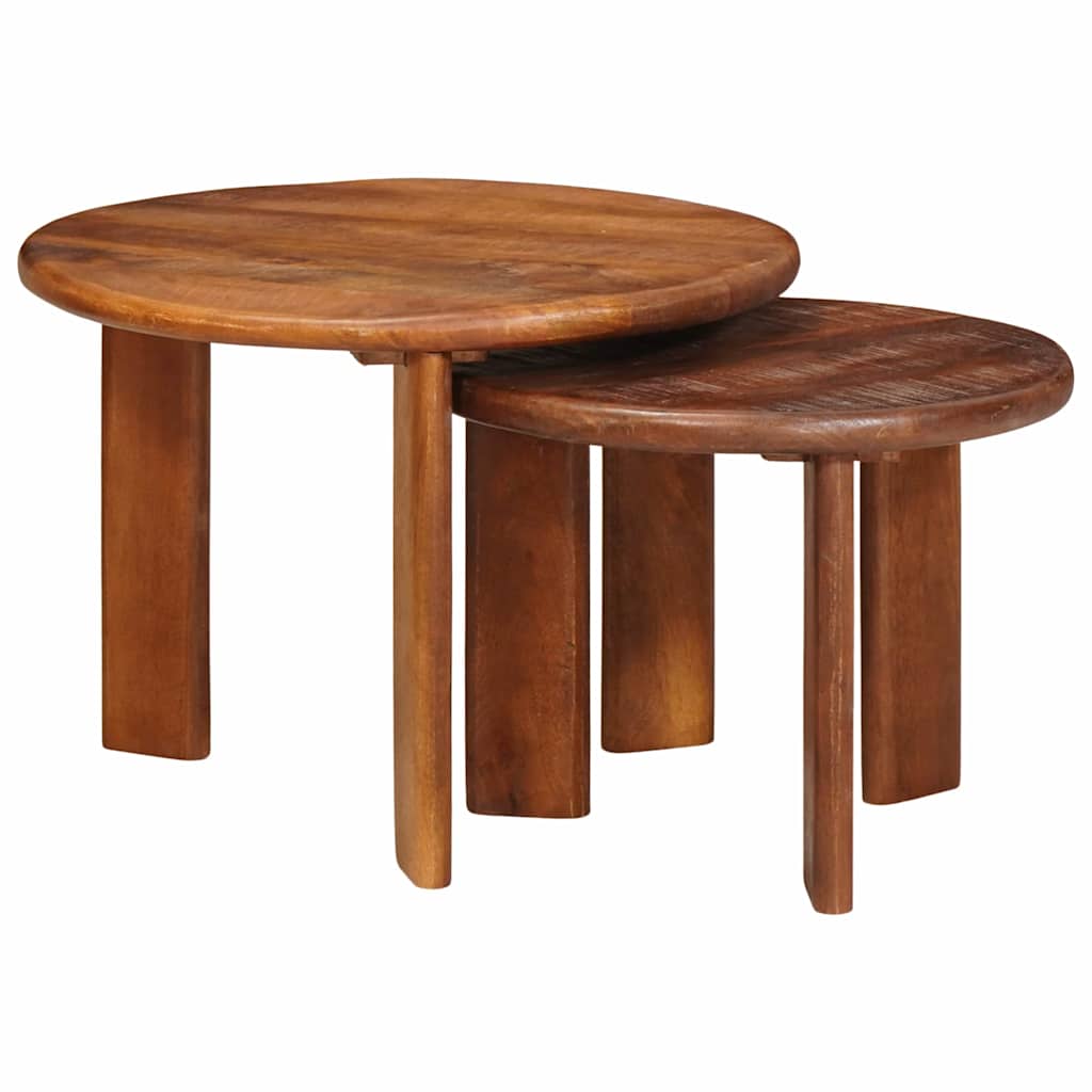 Stolovi za kavu na sklapanje 2 pcs Čvrsto drvo manga