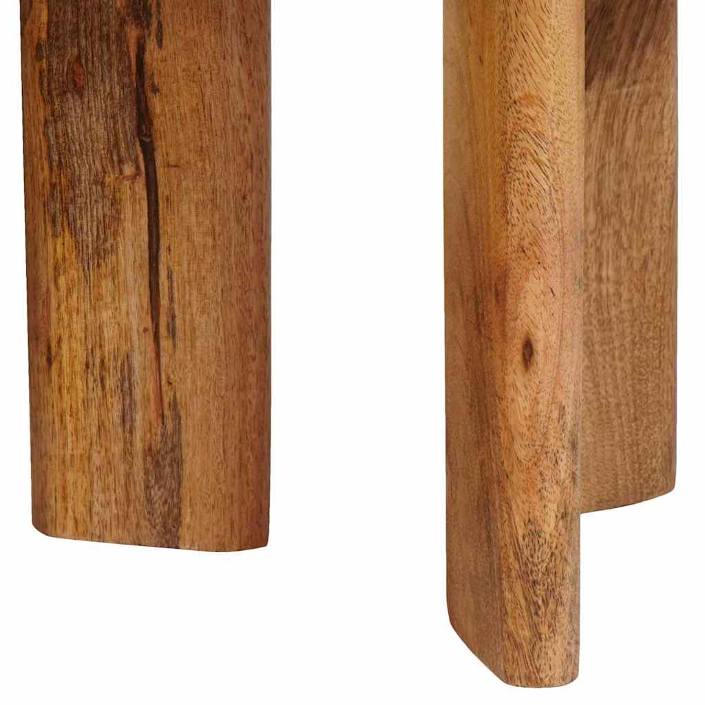 Stolovi za kavu na sklapanje 3 pcs Smeđa Čvrsto drvo manga