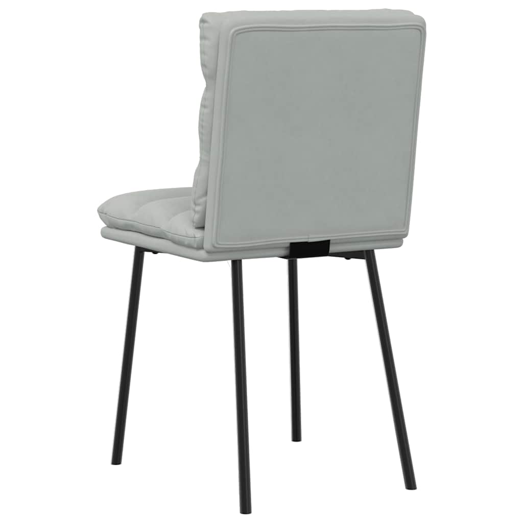 Blagovaonske stolice 2 kom svjetlosive baršunaste Light grey