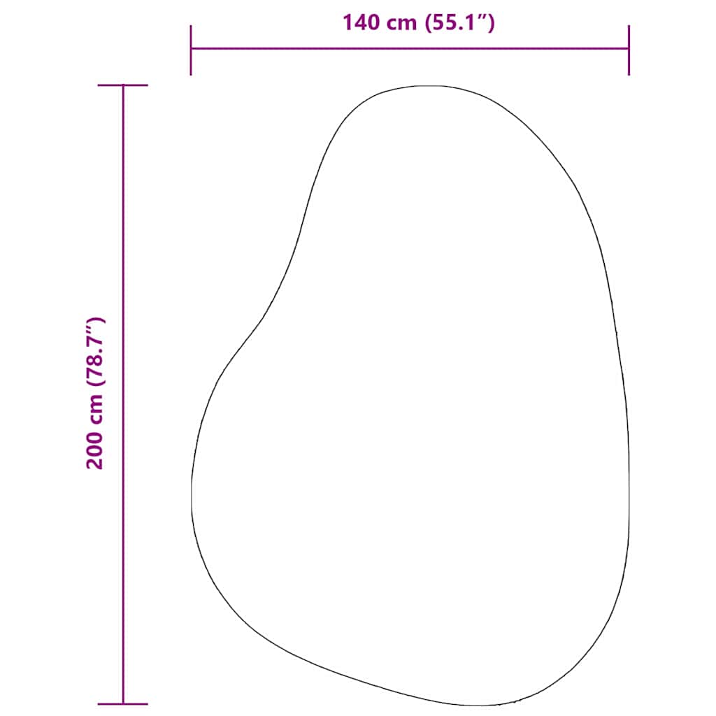 Tepisi za područja HUARTE Crna 140 x 200 cm Poliester